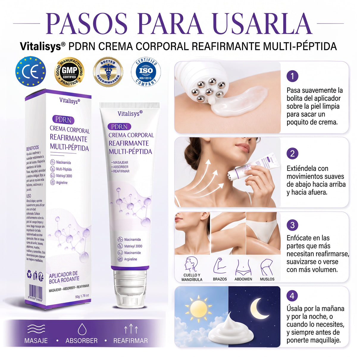 𝑹𝒆𝒄𝒐𝒎𝒆𝒏𝒅𝒂𝒅𝒐 𝙥𝙤𝙧 𝗱𝗲𝗿𝐦𝐚𝐭ó𝐥𝐨𝐠𝐨𝐬👩‍⚕️ | 🦩𝙑𝙞𝙩𝙖𝒍𝒊𝒔𝒚𝐬®𝘊𝘳𝘦𝘮𝘢 𝘔𝘢𝘴𝘢𝘫𝘦𝘢𝘥𝘰𝘳𝘢 𝘊𝘰𝘳𝘱𝘰𝘳𝘢𝘭 𝘦𝘯 𝘙𝘰𝘭𝘭-𝘖𝘯 𝘤𝘰𝘯 𝘗𝘋𝘙𝘕 𝘺 𝘔𝘶𝘭𝘵𝘪𝘱é𝘱𝘵𝘪𝘥𝘰𝘴 - 𝘈𝘯𝘵𝘪𝘦𝘯𝘷𝘦𝘫𝘦𝘤𝘪𝘮𝘪𝘦𝘯𝘵𝘰, 𝘙𝘦𝘢𝘧𝘪𝘳𝘮𝘢𝘯𝘵𝘦 𝘺 𝘌𝘧𝘦𝘤𝘵𝘰 𝘓𝘪𝘧𝘵𝘪𝘯𝘨, 𝑈𝑛𝑖𝑓𝑖𝑐𝑎 𝑒𝑙 𝑇𝑜𝑛𝑜, 𝑇𝑟𝑎𝑡𝑎𝑚𝑖𝑒𝑛𝑡𝑜 𝑝𝑎𝑟𝑎 𝐴𝑐𝑛é 𝑦 𝑀𝑎𝑛𝑐ℎ𝑎𝑠 𝑂𝑠𝑐𝑢𝑟𝑎𝑠, 𝐸𝑙𝑖𝑚𝑖𝑛𝑎𝑐𝑖ó𝑛 𝑑𝑒 𝑉𝑒𝑟𝑟𝑢𝑔𝑎𝑠 𝑦 𝐿𝑢𝑛𝑎𝑟𝑒𝑠.🐣