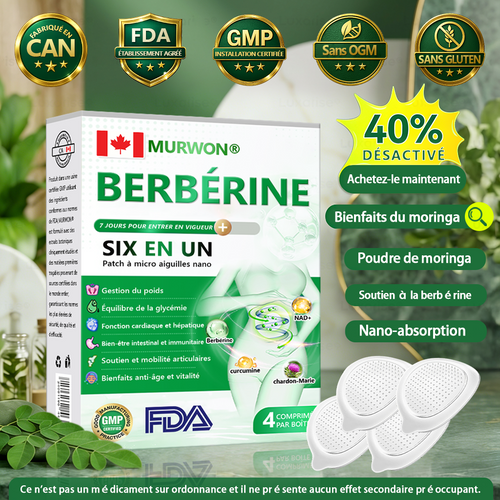 Approuvé par des experts médicaux 👩‍⚕️| 𝑴𝙐𝗥𝓦𝐎𝙉® — 𝑩𝒆𝒓𝙗é𝙧𝐢𝐧𝐞 𝟔-𝒆𝒏-𝟏 𝙋𝙖𝙩𝙘𝙝 à 𝒎𝒊𝒄𝒓𝒐𝙣𝙚𝙚𝙙𝙡𝙚𝙨 𝐧𝐚𝐧𝐨 🥦 𝑺𝒐𝒖𝒕𝒆𝒏𝒖 𝘱𝘢𝘳 𝐥𝐚 𝐬𝐜𝐢𝐞𝐧𝐜𝐞 | 𝙵𝚘𝚛𝚖𝚞𝚕𝚎 6-𝓮𝓷-1 | 𝙍é𝙨𝙪𝙡𝙩𝙖𝙩𝙨 𝚎𝚗 𝟽 𝚓𝚘𝚞𝚛𝚜 ❤️‍🩹