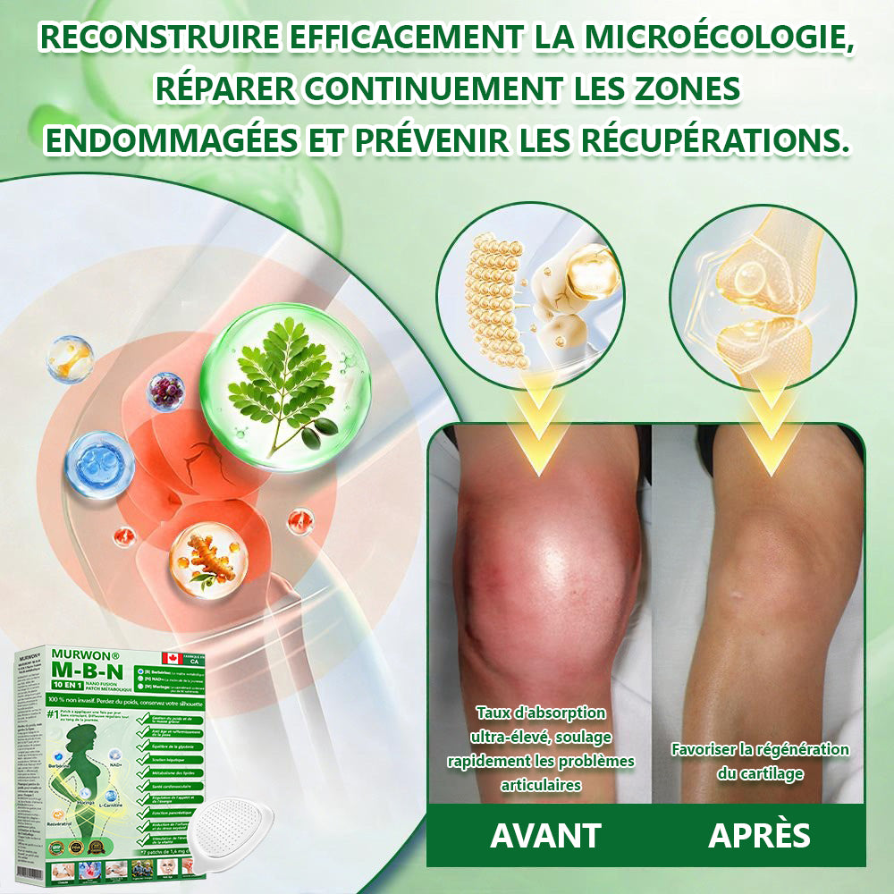 Approuvé par des experts médicaux 👩‍⚕️👩‍⚕️| MURWON® M-B-N Patch métabolique Nano Fusion 10-en-1 | 🌥️ Appuyé par la science | Formule 10-en-1 | Résultats en 7 jours🍅