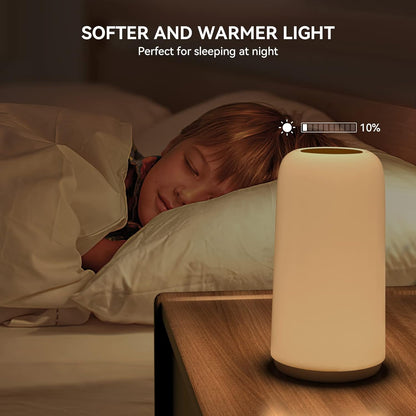 Lampe de chevet LED tactile – veilleuse RGB à intensité réglable pour la décoration de la chambre et du salon, cadeau pour femme et maman.