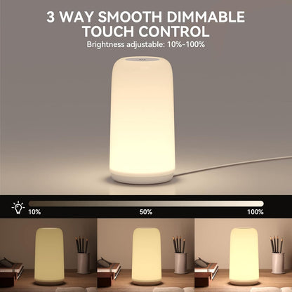 Lampe de chevet LED tactile – veilleuse RGB à intensité réglable pour la décoration de la chambre et du salon, cadeau pour femme et maman.