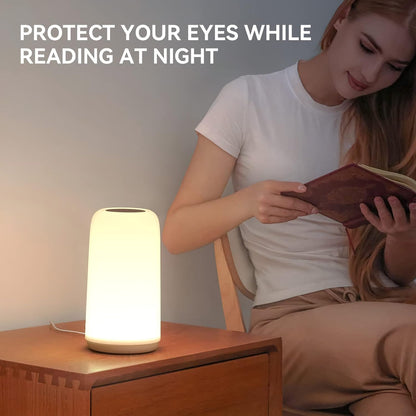 Lampe de chevet LED tactile – veilleuse RGB à intensité réglable pour la décoration de la chambre et du salon, cadeau pour femme et maman.