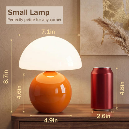 Lampe de table pour chambre à coucher, lampe de chevet effet glace craquelée, petite lampe de chevet moderne pour salon, jolie lampe de bureau au style mid-century.