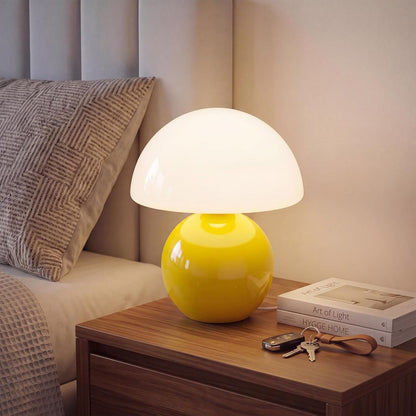 Lampe de table pour chambre à coucher, lampe de chevet effet glace craquelée, petite lampe de chevet moderne pour salon, jolie lampe de bureau au style mid-century.