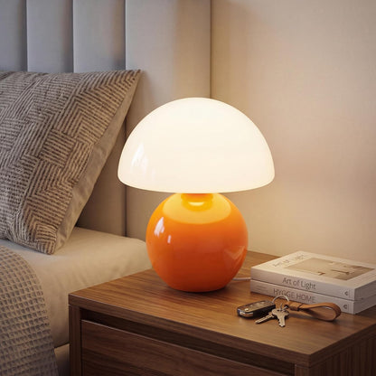 Lampe de table pour chambre à coucher, lampe de chevet effet glace craquelée, petite lampe de chevet moderne pour salon, jolie lampe de bureau au style mid-century.