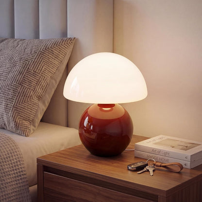 Lampe de table pour chambre à coucher, lampe de chevet effet glace craquelée, petite lampe de chevet moderne pour salon, jolie lampe de bureau au style mid-century.