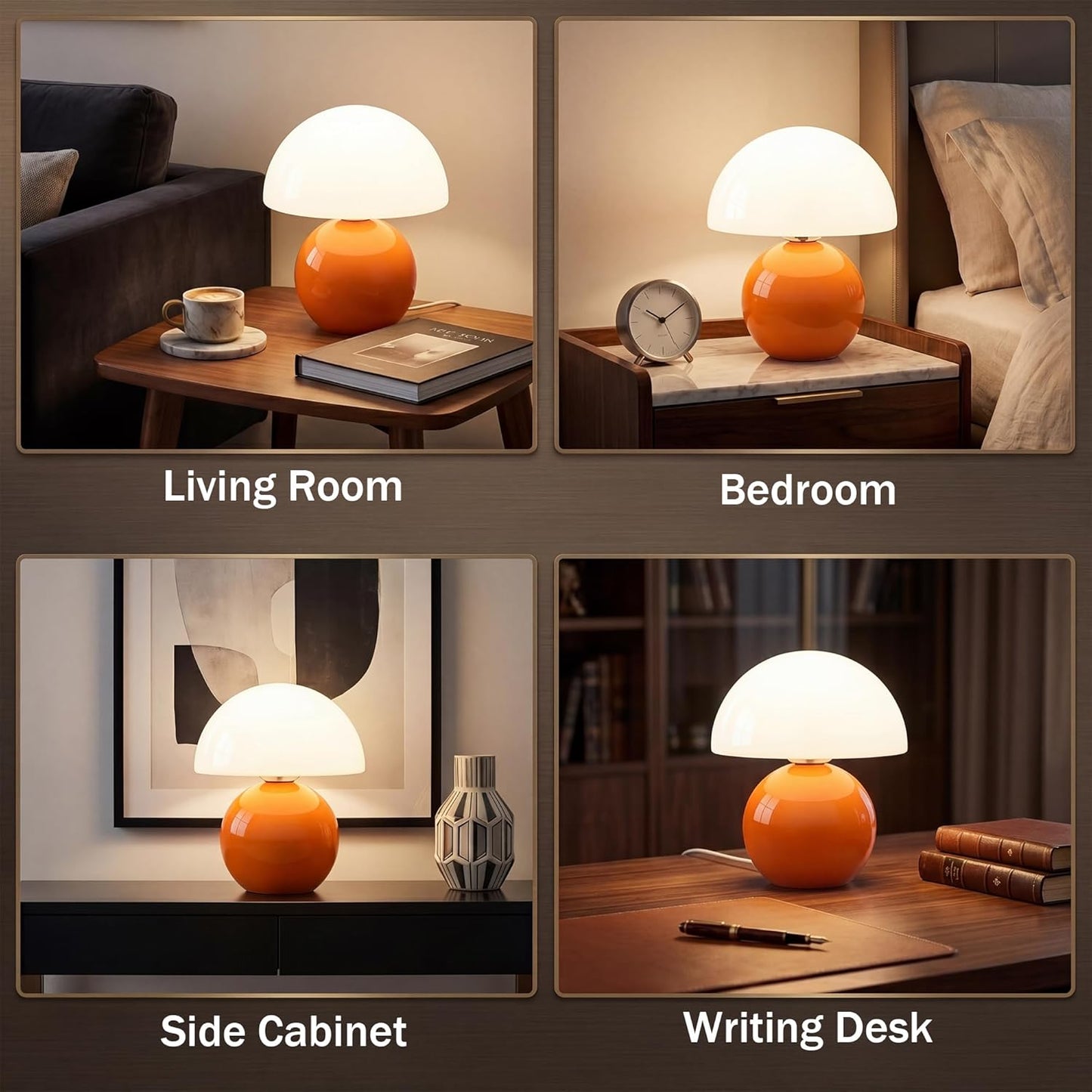 Lampe de table pour chambre à coucher, lampe de chevet effet glace craquelée, petite lampe de chevet moderne pour salon, jolie lampe de bureau au style mid-century.