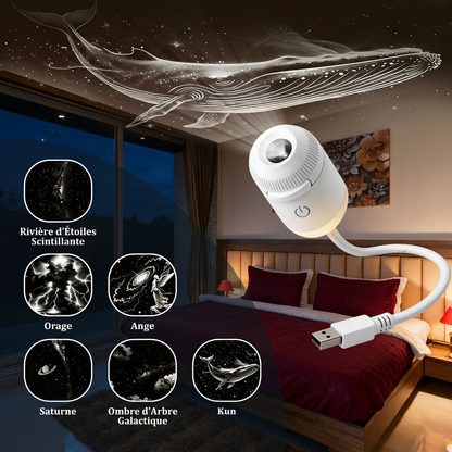 PKNEW® 🐉 Projecteur d'Ambiance 360° Effet Galaxie et Vagues d'Océan🥨